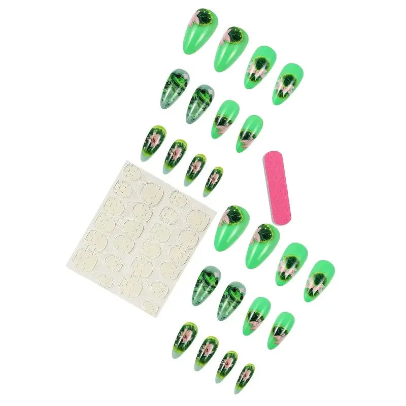 set Medium long fake nails
