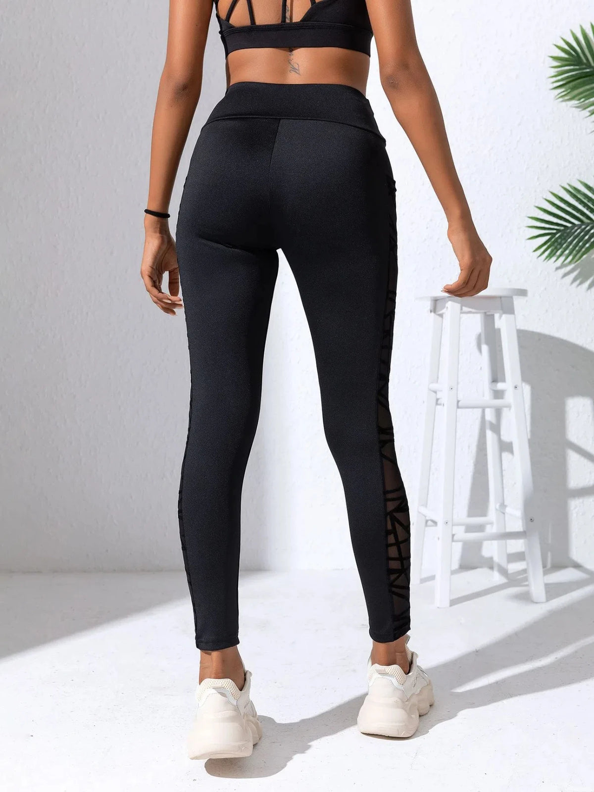 Side Mesh Patchwork Yoga Leggings