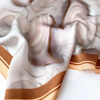 Abstract Marble Satin Square Scarf