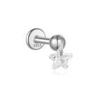 Geometric Pearl Zircon Studs
