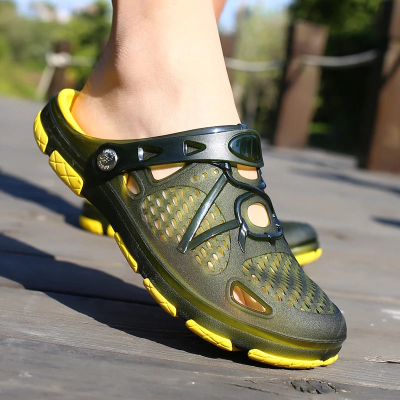 Cushioned Color-Block Sport Sandals