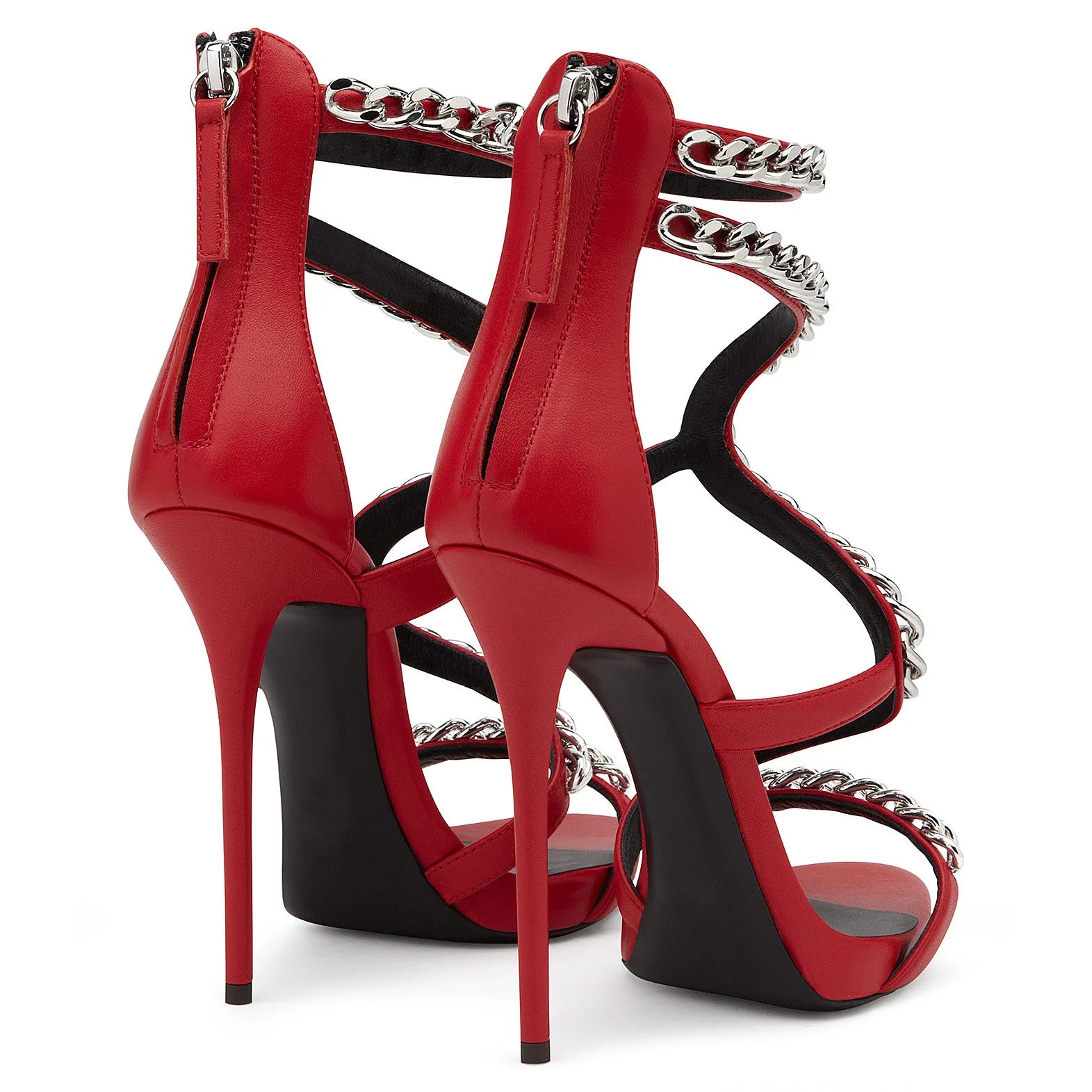 Red Chain Stiletto Heels