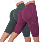 Seamless Hip-Lifting Yoga Shorts 2-Pack