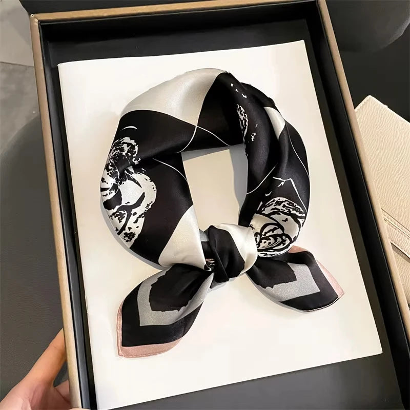 Real Silk 53cm Printed Scarf