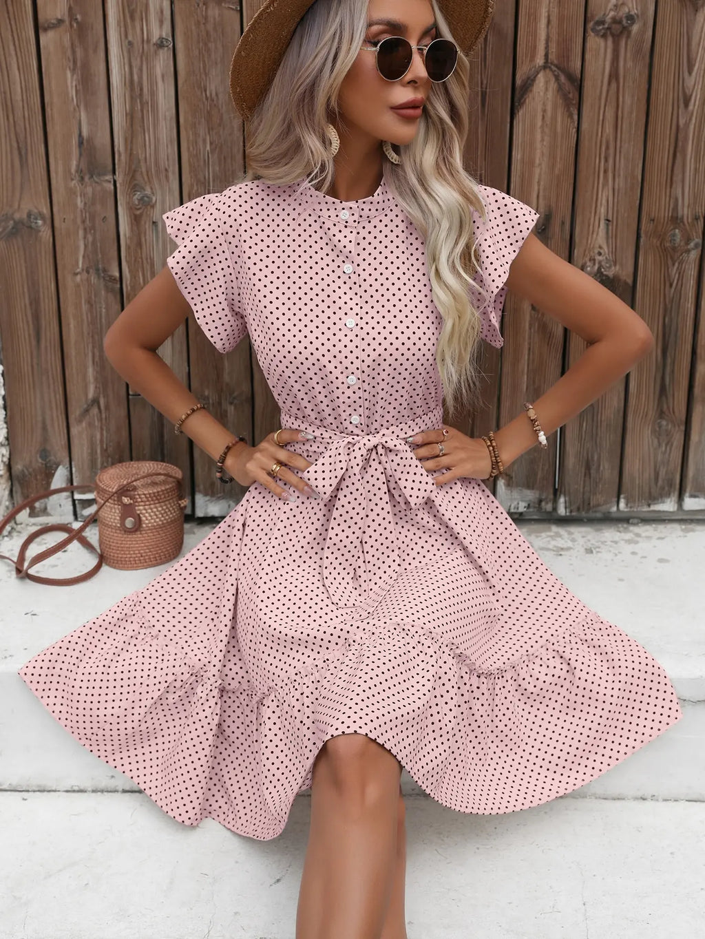 Polka Dot Ruffle Dress