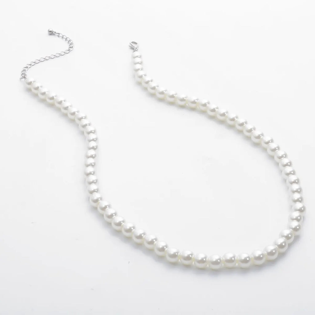 Imitation Pearl Choker Necklace