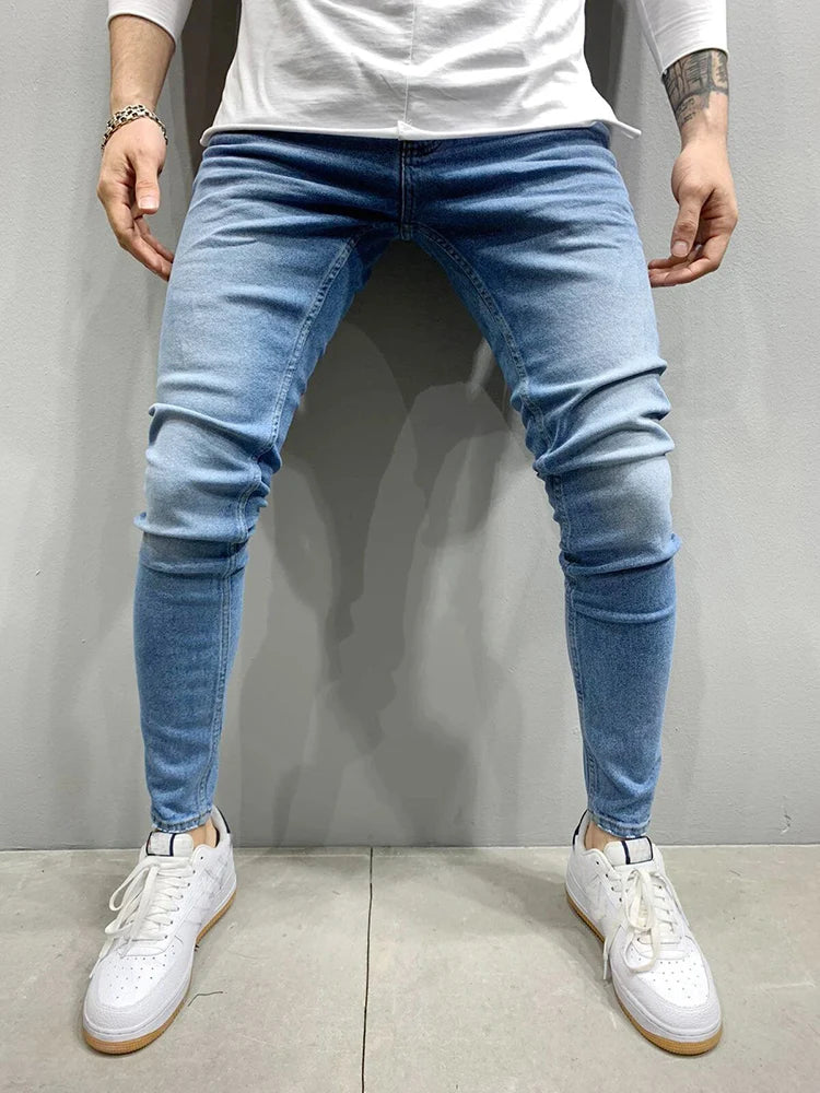 Slim Denim Zipper Jeans
