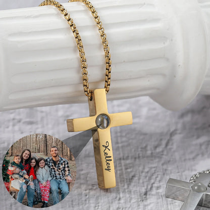 Customized Cross Projection Necklace