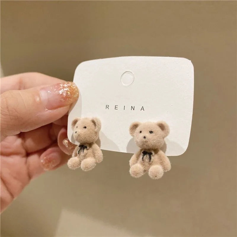 Plush Rabbit Stud Earrings