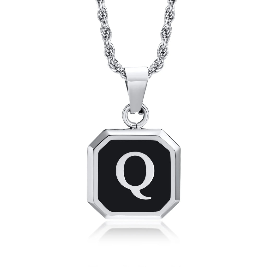 Initials Letter Pendant Necklace