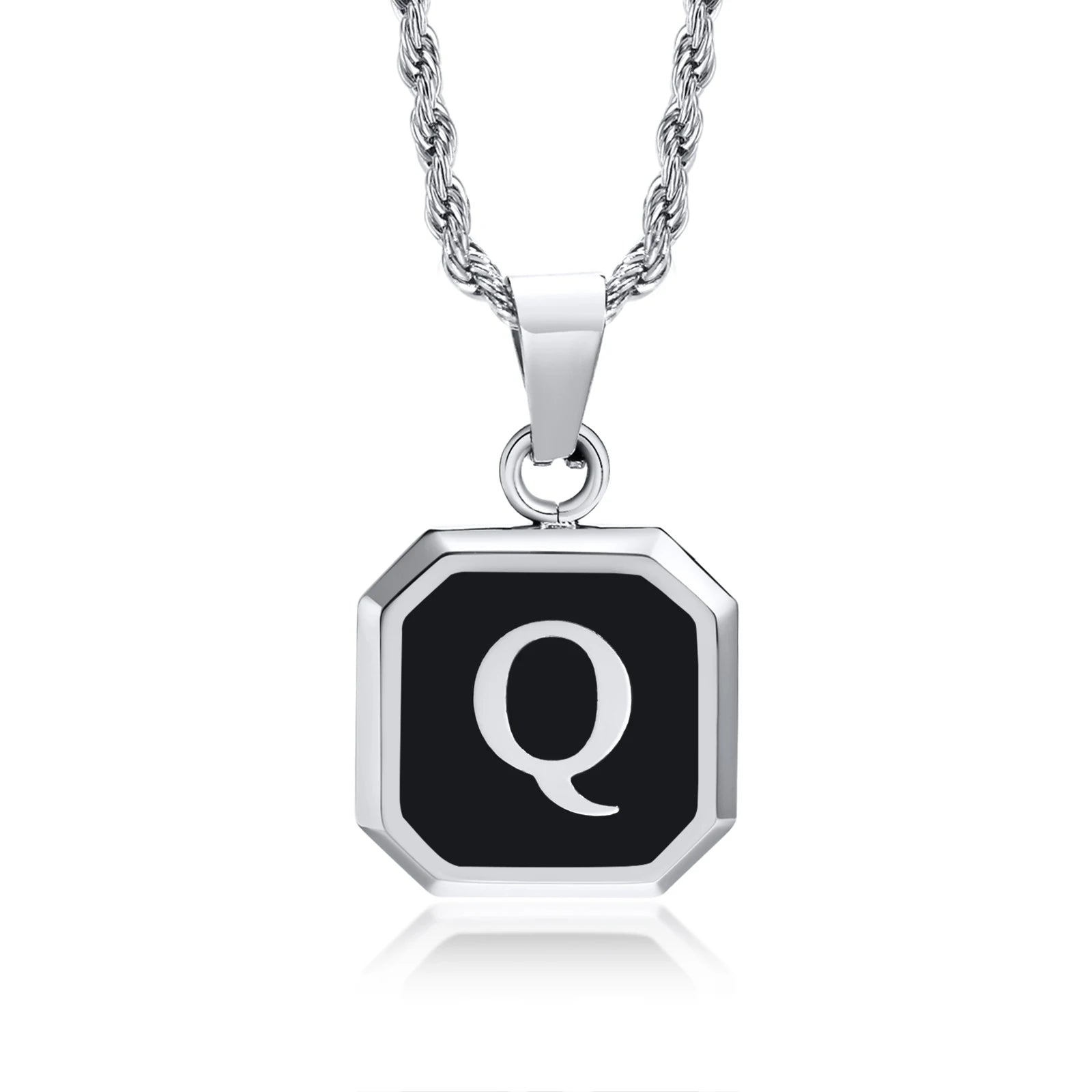 Initials Letter Pendant Necklace