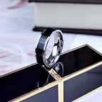 White Black Charm Ring