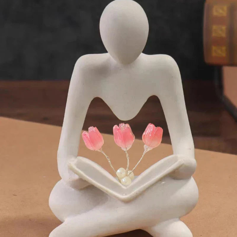 Resin Tulip Lamp Figurine