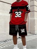 Letter Stripe Print Streetwear Set