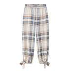 Guobioziy Mesh Bow Straight-Leg Pants