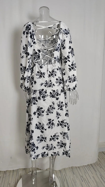 Spring Autumn Split Dress