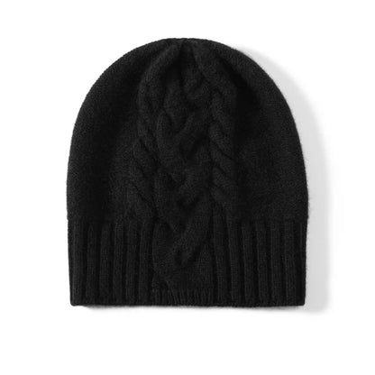 Twisted Flower Cashmere Beanie