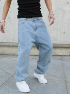 Baggy Y2K Wide-Leg Denim Jeans