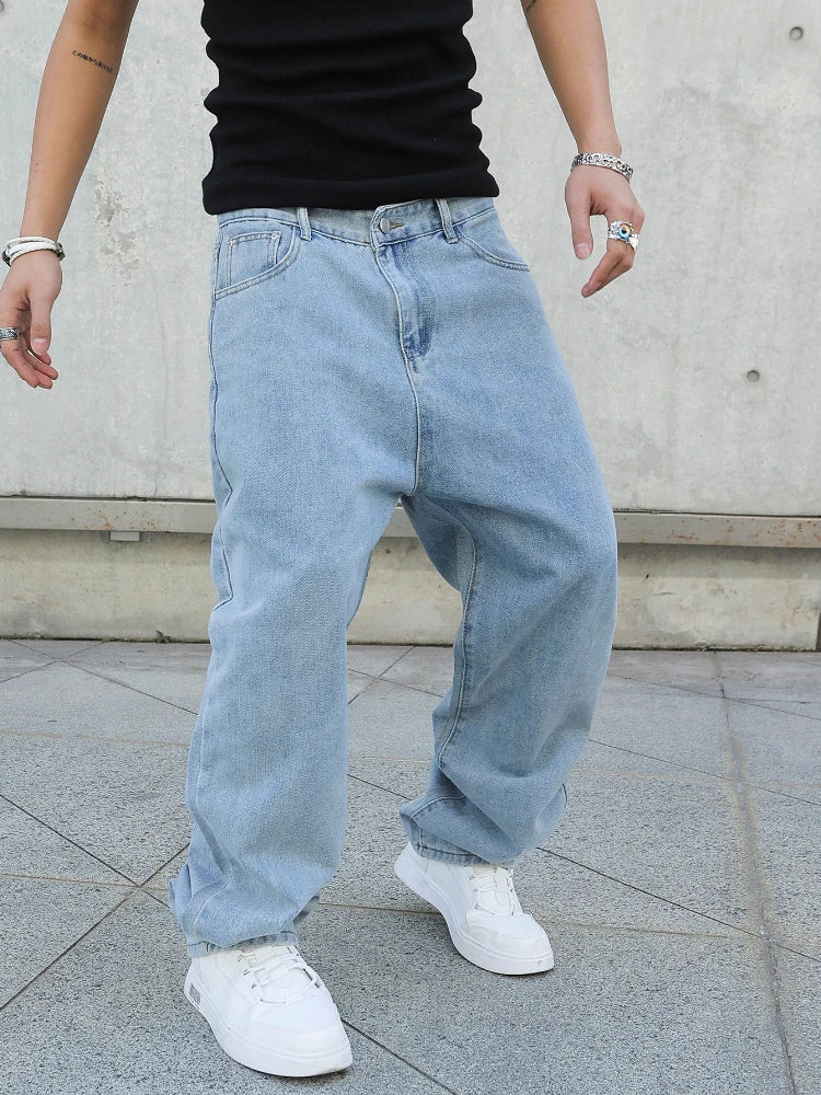 Baggy Y2K Wide-Leg Denim Jeans