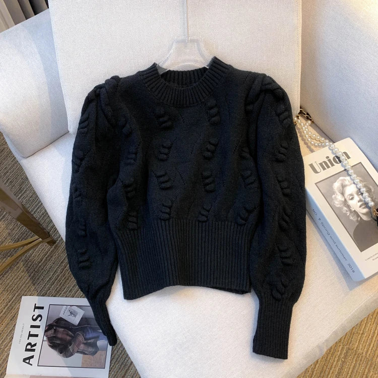 2026 New Winter Rib Knit Crop Sweater