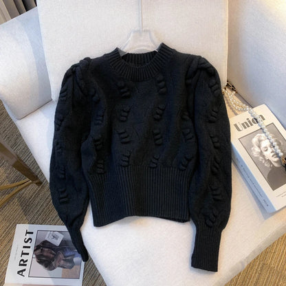2026 New Winter Rib Knit Crop Sweater