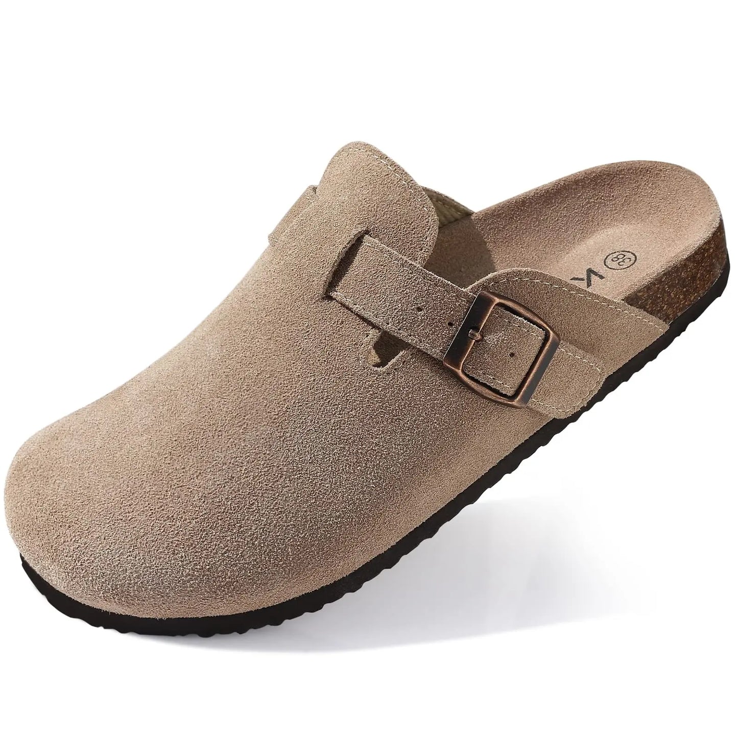 Suede Cork Clogs