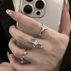 Silver Gothic Star Ring 1