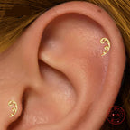 Gold Zircon Stud Earrings