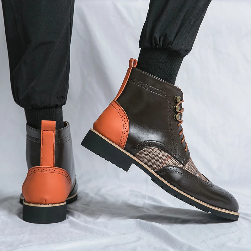 Leisure Leather High-Top Boots