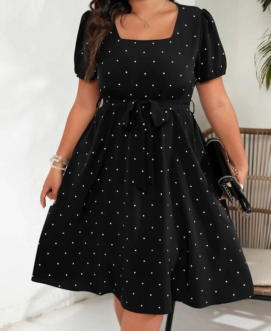 Plus Size Polka Dot Dress