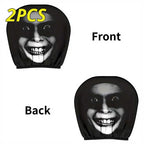 Scary Face Car Headrest Cover