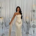 Bella White Long Silk Scarves Mermaid Robes