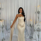 Bella White Long Silk Scarves Mermaid Robes