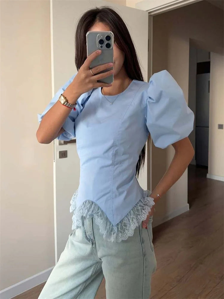 Lace Slim Shirt