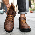 High-Top Round-Toe Lace-Up Boots
