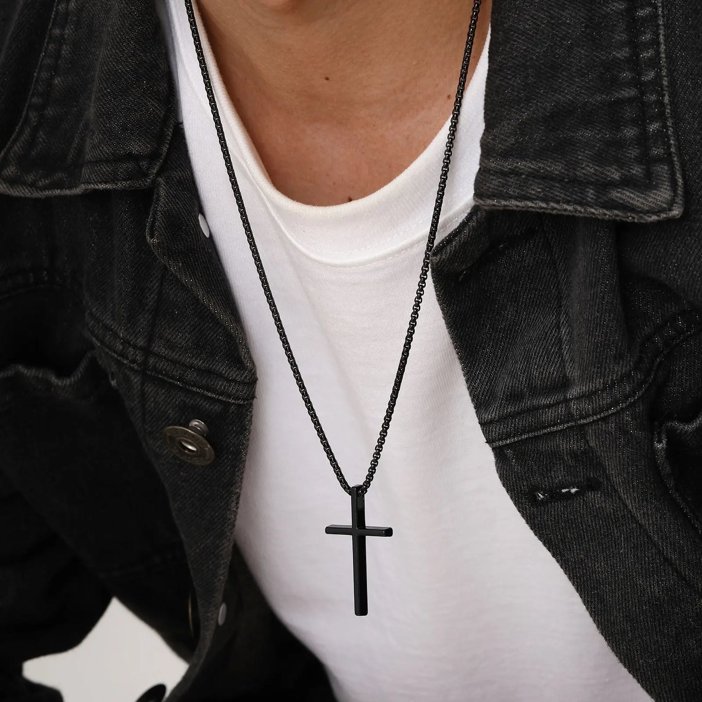 Silver Cross Pendant Chain