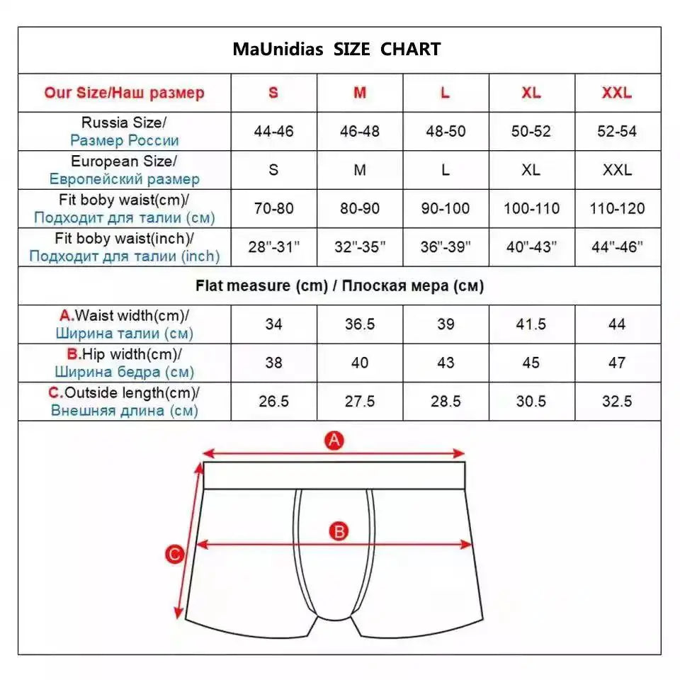Cotton Boxers Underwear Sexy Print