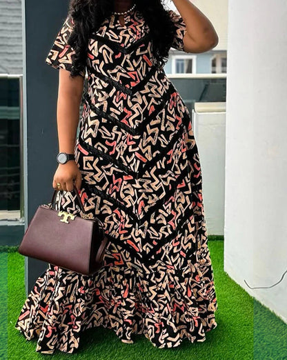 Bohemian Printed Maxi Dress