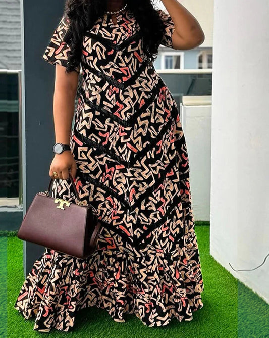 Bohemian Printed Maxi Dress