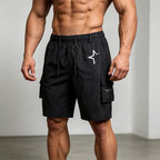 Quick-Dry Star Print Cargo Shorts