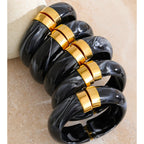 Acrylic Gold Bangle Set