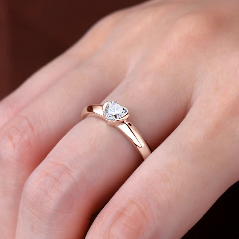 Anziw Heart Cut Moissanite Ring