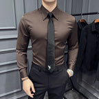 Solid Casual Slim Shirt
