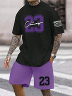 Digital Print Crewneck Tracksuit Set