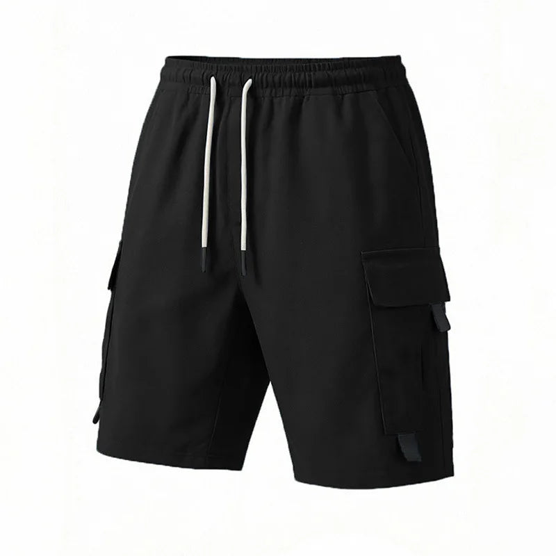 Flap Cargo Drawstring Shorts