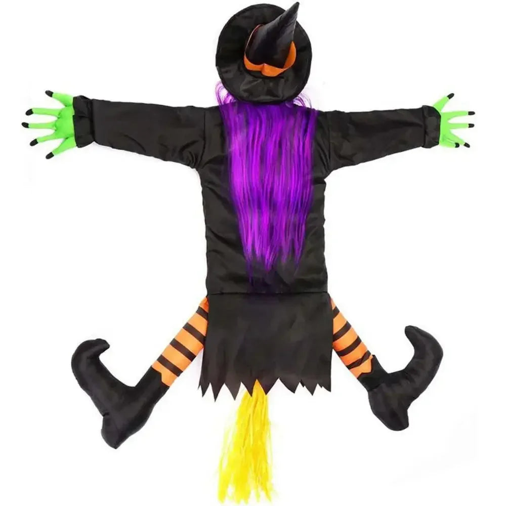 Halloween Crashing Witch Decor