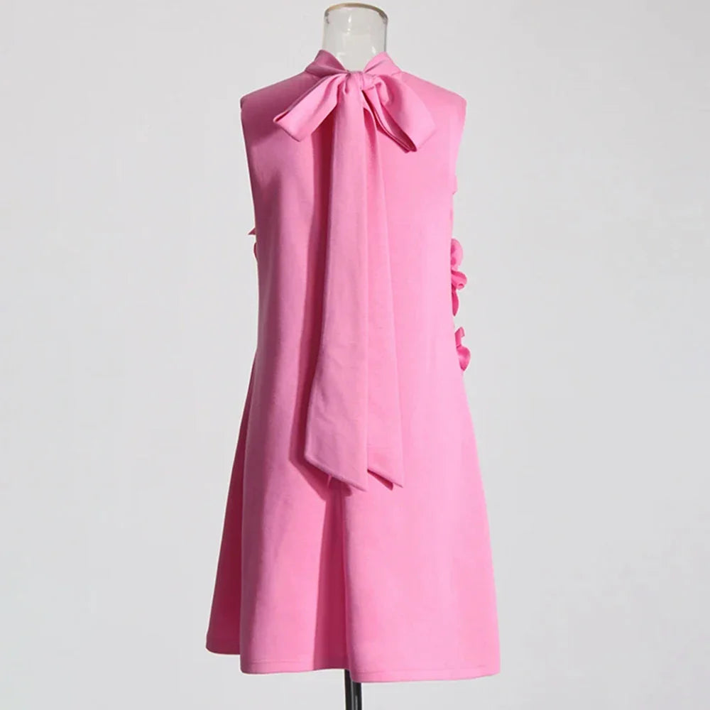 Sleeveless Patchwork Designer Dress