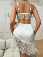 Lace Silk Satin Nightgown