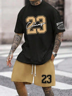 Digital Print Crewneck Tracksuit Set