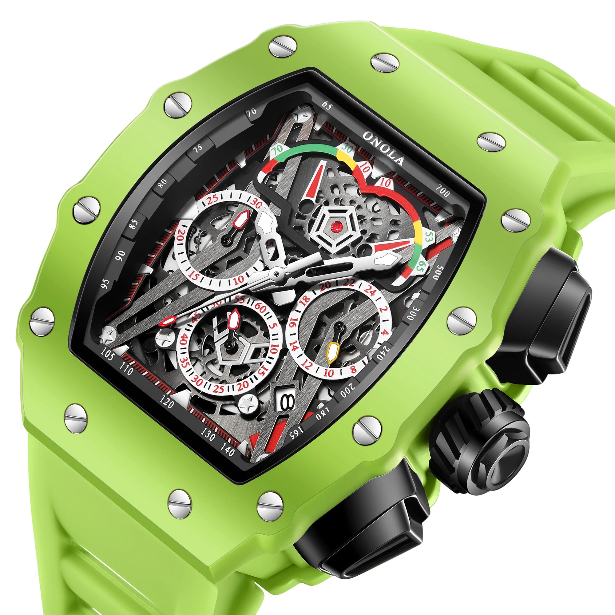 ONOLA Tonneau Silicone Quartz Watch